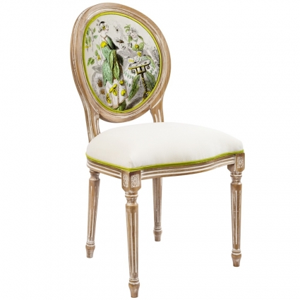 Стул Object Desire Леди Чай и Кофейное дерево бежевого цвета 48x50x97 см,  стиль классический