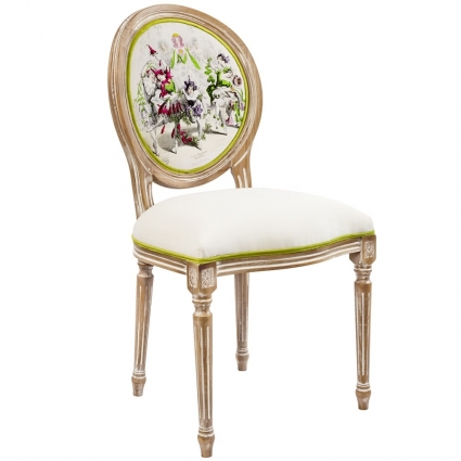 Стул Object Desire Бал цветов бежевого цвета 48x50x97 см,  стиль классический