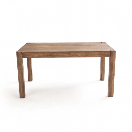 Стол обеденный с удлинениями La Redoute Lunja бежевого цвета, 150x90x75 см,  стиль скандинавский