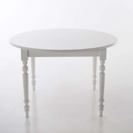 Стол обеденный La Redoute Authentic Style белого цвета 120x120x76 см,  стиль классический