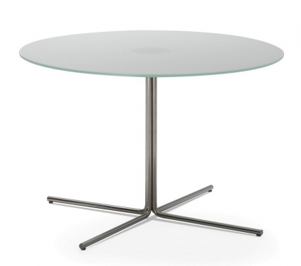 Кофейный столик Sancal He со стеклянной столешницей  70x70x45 см,  стиль современный