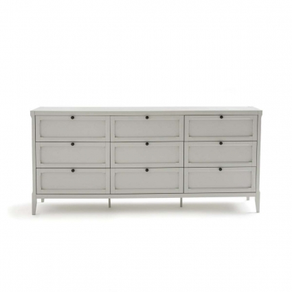 Комод с ящиками La Redoute Eugenie светло-серого цвета, 207x44x94 см,  стиль скандинавский