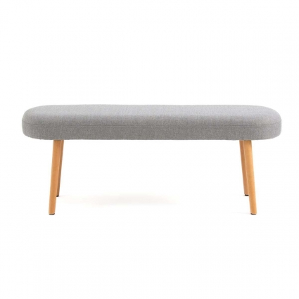 Банкетка La Redoute Quilda серого цвета 130x34x45 см,  стиль скандинавский
