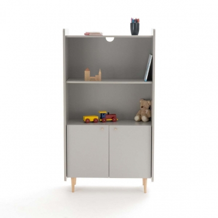 Книжный шкаф La Redoute Zag светло-серого цвета 75x36x120 см,  стиль скандинавский