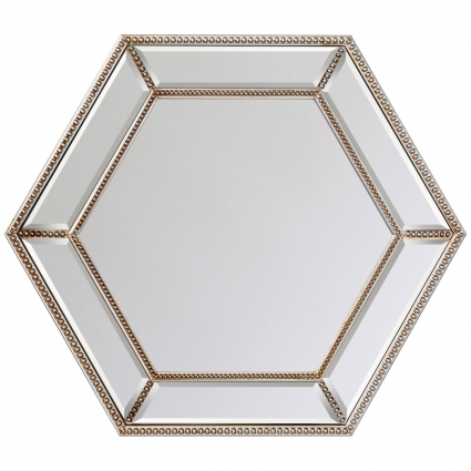 Зеркало Object Desire настенное Эдит в раме цвета шампань с эффектом патины, 50x3x58 см,  стиль скандинавский