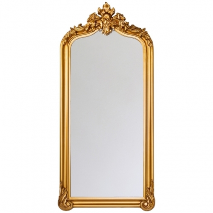 Зеркало Object Desire настенное Клэр в раме золотого цвета 96x9x200 см,  стиль классический