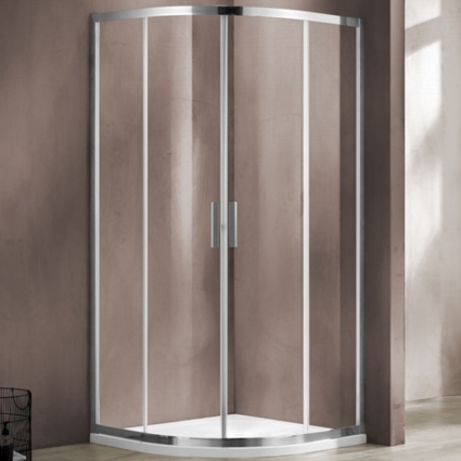 Душевой уголок Vincea Garda VSJ-1G129CL 120x90х190 профиль хром, стекло прозрачное, четверть круга, двери раздвижные