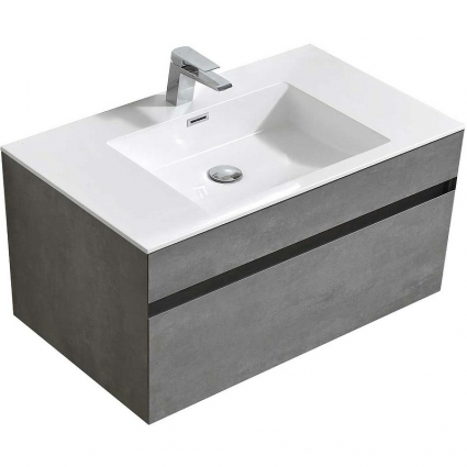 Тумба для комплекта Vincea Chiara VMC-1C100CT подвесная Cement в современном стиле