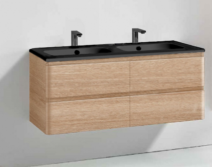 Тумба с раковиной Vincea Alba 120 подвесная W.Oak, с ящиками