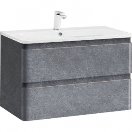 Тумба с раковиной Vincea Alba 80 подвесная Stone, с ящиками,  в современном стиле