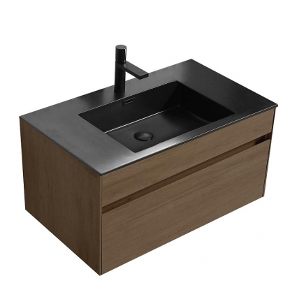 Тумба с раковиной Vincea Chiara 100 подвесная T.Oak, с ящиками,  в современном стиле