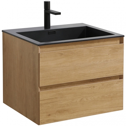 Тумба с раковиной Vincea Luka 60 подвесная Y.Oak, с ящиками,  в современном стиле