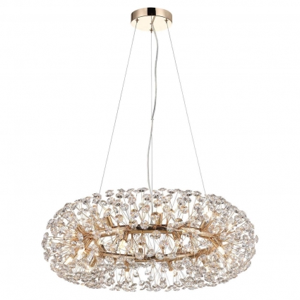 Подвесная люстра Lussole Loft Alaska GRLSP-8338 в стиле модерн, цвет золотой