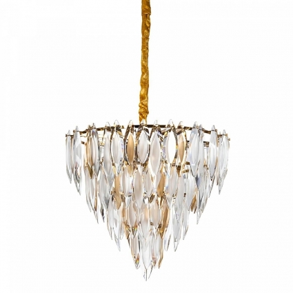 Подвесная люстра Divinare Cabrera 3509/01 LM-12 в стиле модерн, цвет янтарный