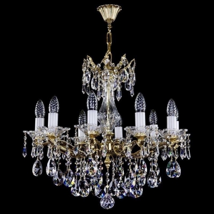 Подвесная люстра Artglass Katherine X. CE в классическом стиле, цвет латунь