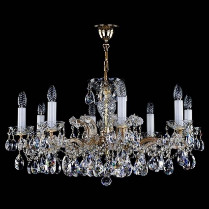 Подвесная люстра Artglass Maria Terezia 29 CE в классическом стиле, цвет латунь