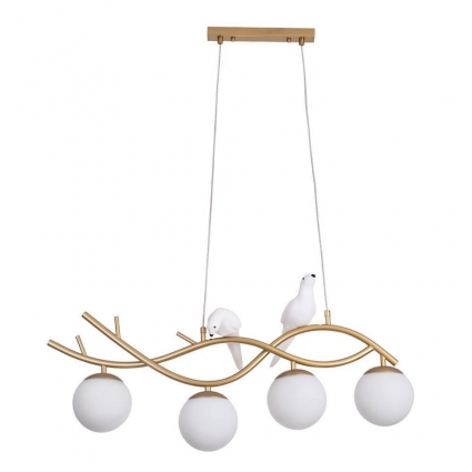 Подвесная люстра Arte Lamp Eltanin A3422SP-4GO в стиле прованс, цвет белый
