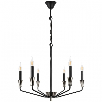 Подвесная люстра Lightstar Ragno 732167 в классическом стиле, цвет черный, мощность 240 Вт