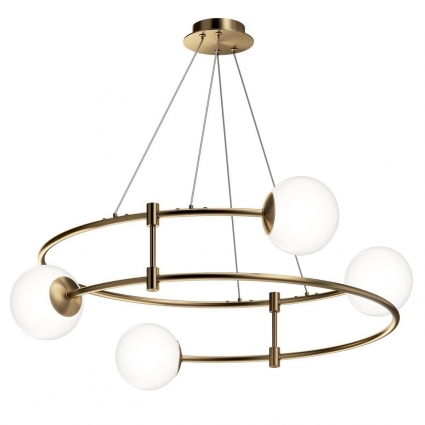 Подвесная люстра Maytoni Balance MOD317PL-04G в стиле Хай-тек, цвет белый