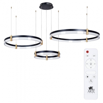 Подвесной светодиодный светильник Arte Lamp Mercury A2185SP-3BK в современном стиле, цвет черный