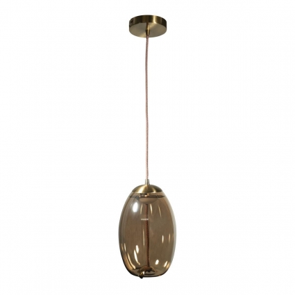 Подвесной светодиодный светильник Loft IT Knot 8135-A в стиле кантри, цвет янтарный