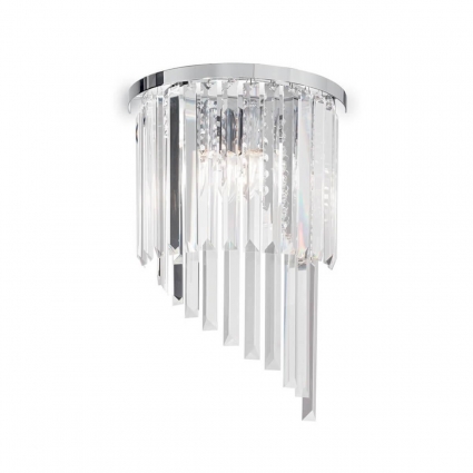 Настенный светильник Ideal Lux Carlton AP3 Cromo 168913 в современном стиле, цвет хром