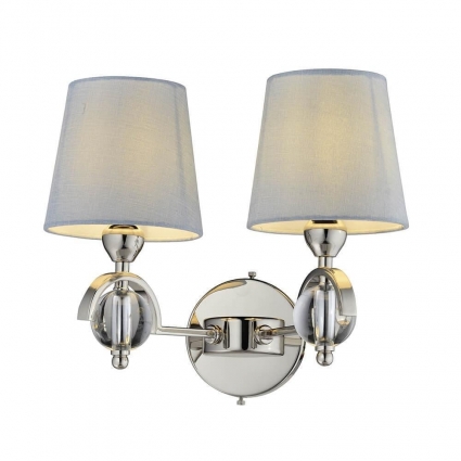 Бра Lumien Hall Амелия LH1037/2W-NK-WT в классическом стиле, цвет белый, мощность 120 Вт