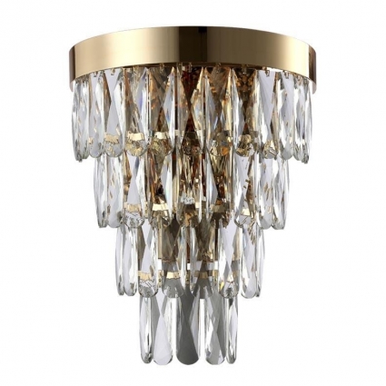 Настенный светильник Crystal Lux Abigail AP3 Gold/Transparent в классическом стиле, цвет золотой
