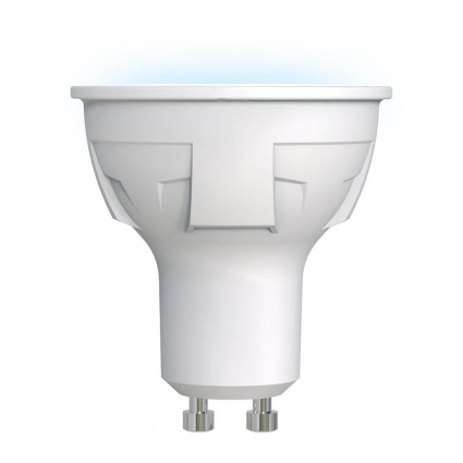 Лампа светодиодная Uniel GU10 6W 4000K матовая LED-JCDR 6W/NW/GU10/FR PLP01WH UL-00002421 цвет белый