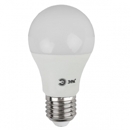 Лампа светодиодная ЭРА E27 18W 4000K матовая LED A65-18W-840-E27 R Б0051851 цвет белый