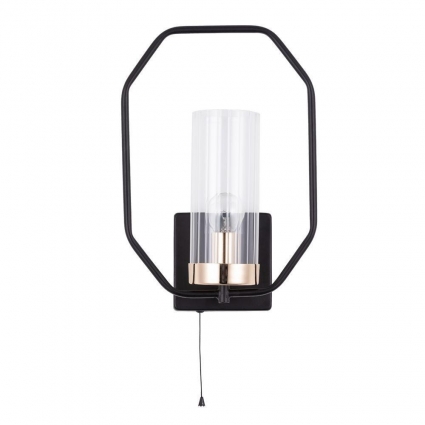 Бра Arte Lamp Celaeno A7004AP-1BK в стиле модерн, цвет черный, мощность 60 Вт