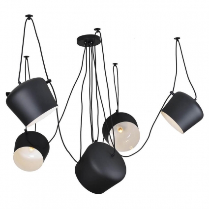 Подвесная люстра Lussole Loft Katty LSP-9919 в стиле лофт, цвет черный