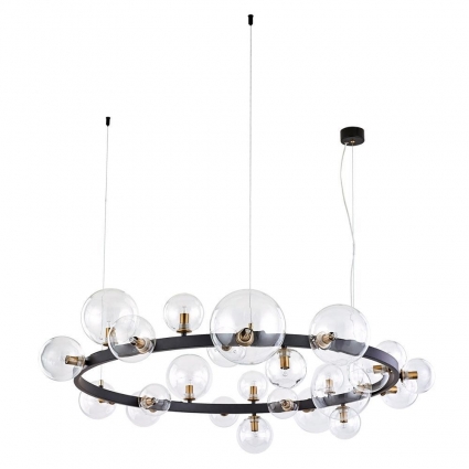 Подвесная люстра Arte Lamp Vincent A7790SP-24BK в современном стиле, цвет черный