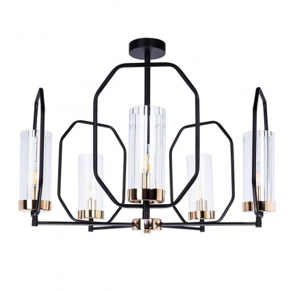 Подвесная люстра Arte Lamp Celaeno A7004PL-5BK в стиле модерн, цвет черный