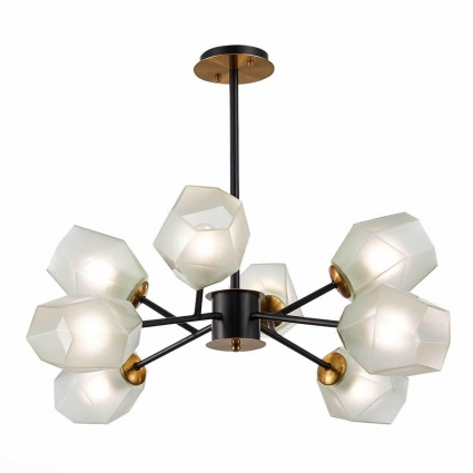 Подвесная люстра Evoluce TERRAMO SLE205102-08 в стиле модерн, цвет черный