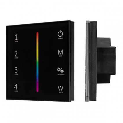 Панель управления Arlight Smart-P22-RGBW-G-IN Black 033766 в стиле Хай-тек, цвет черный