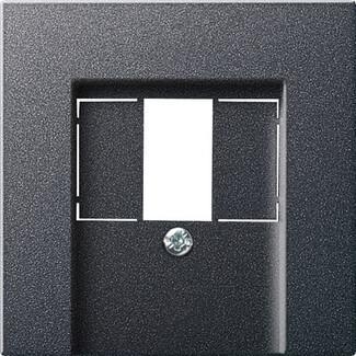 Лицевая панель Gira System 55 розетки телефонной TAE-Аудио-USB антрацит 027628 в современном стиле