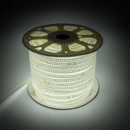Светодиодная влагозащищенная лента Apeyron 8W/m 120LED/m 2835SMD теплый белый 50M SL-60 цвет белый, мощность 400 Вт