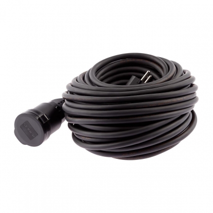 Удлинитель силовой ЭРА 1гн 20м с/з UPx-1e-3x1,5-20m-IP44(kg) Б0050858, цвет черный, мощность 3500 Вт