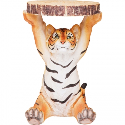 Столик KARE DESIGN приставной Tiger оранжевого цвета 37x35x53 см,  стиль современный