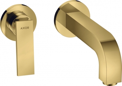Смеситель Axor Citterio 39121990 для раковины, полированное золото, однорычажный, длина излива 22 см