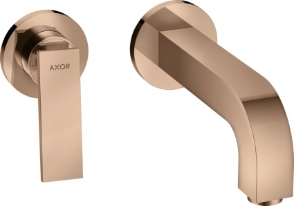 Смеситель Axor Citterio 39121300 для раковины, полированное красное золото, однорычажный, длина излива 22 см