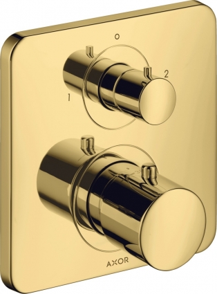 Термостат Axor Citterio M 34725990 для ванны с душем, полированное золото, термостат