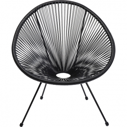 Стул KARE DESIGN Spaghetti черного цвета 78x73x85 см,  стиль скандинавский