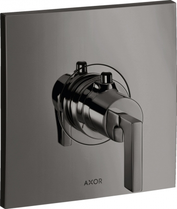 Термостат Axor Citterio HighFlow 39711330 для душа, полированный чёрный хром, термостат, черный