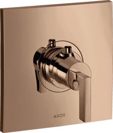 Термостат Axor Citterio HighFlow 39711300 для душа, полированное красное золото, термостат, медь