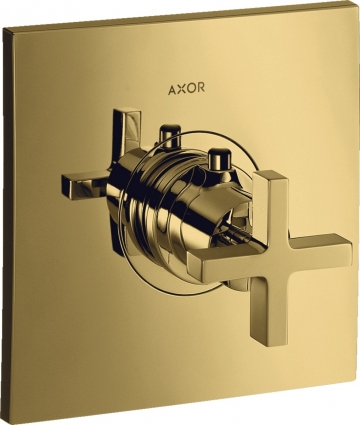 Термостат Axor Citterio HighFlow 39716990 для душа, полированное золото, термостат
