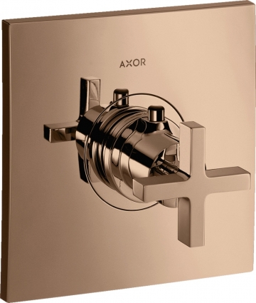 Термостат Axor Citterio HighFlow 39716300 для душа, полированное красное золото, термостат, медь