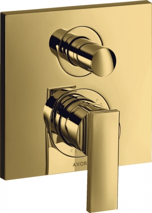 Смеситель Axor Citterio 39455990 для ванны с душем, полированное золото, однорычажный