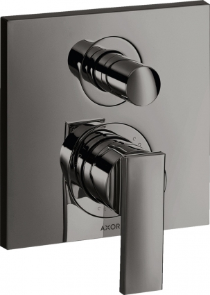 Смеситель Axor Citterio 39455330 для ванны с душем, полированный чёрный хром, однорычажный, черный